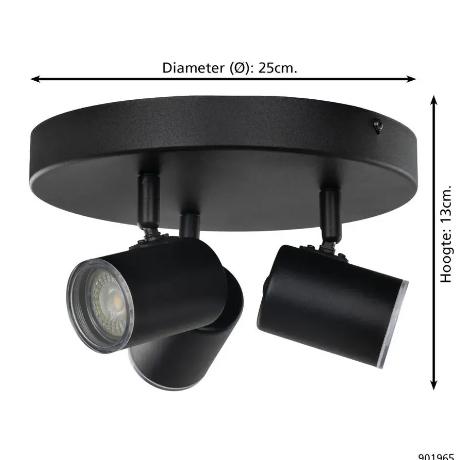 EGLO Consuma 1 Spot - GU10 - Ø 25 cm - Zwart