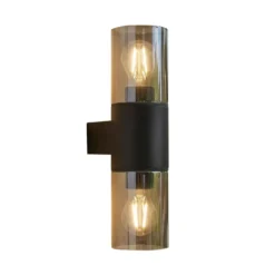 EGLO Cropani Wandlamp buiten - E27 - Zwart/Grijs