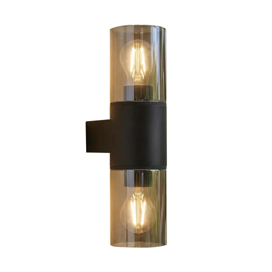EGLO Cropani Wandlamp buiten - E27 - Zwart/Grijs