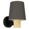 EGLO Edale Wandlamp - E27 - 15 cm - Zwart/Bruin