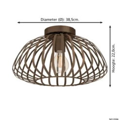 EGLO Espinal Plafondlamp - E27 - Ø 38.5 cm - Brons - Staal
