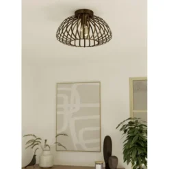 EGLO Espinal Plafondlamp - E27 - Ø 38.5 cm - Brons - Staal