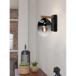 EGLO Filago Wandlamp - E27 - Bruin, zwart