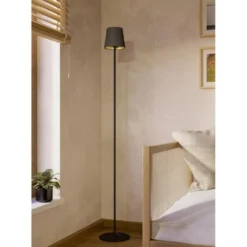 EGLO Fiorana Vloerlamp - E14 - Hoogte 140,5 cm - Zwart/Cappucino/Goud