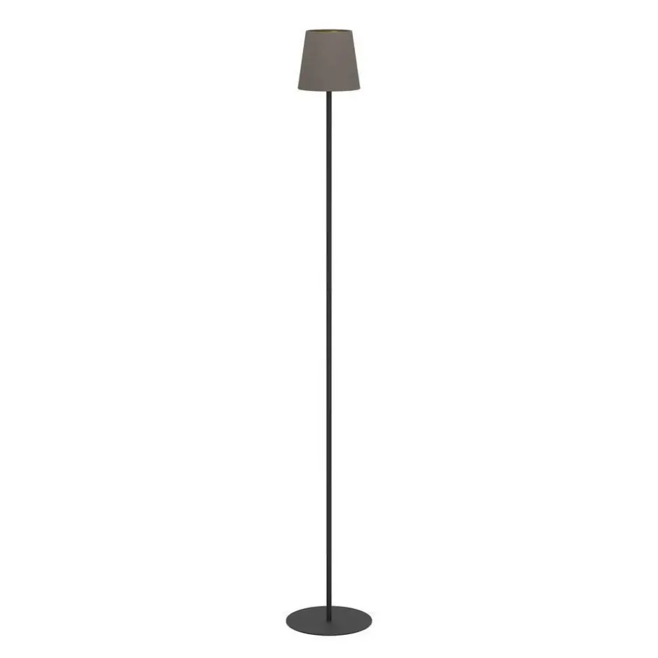 EGLO Fiorana Vloerlamp - E14 - Hoogte 140,5 cm - Zwart/Cappucino/Goud