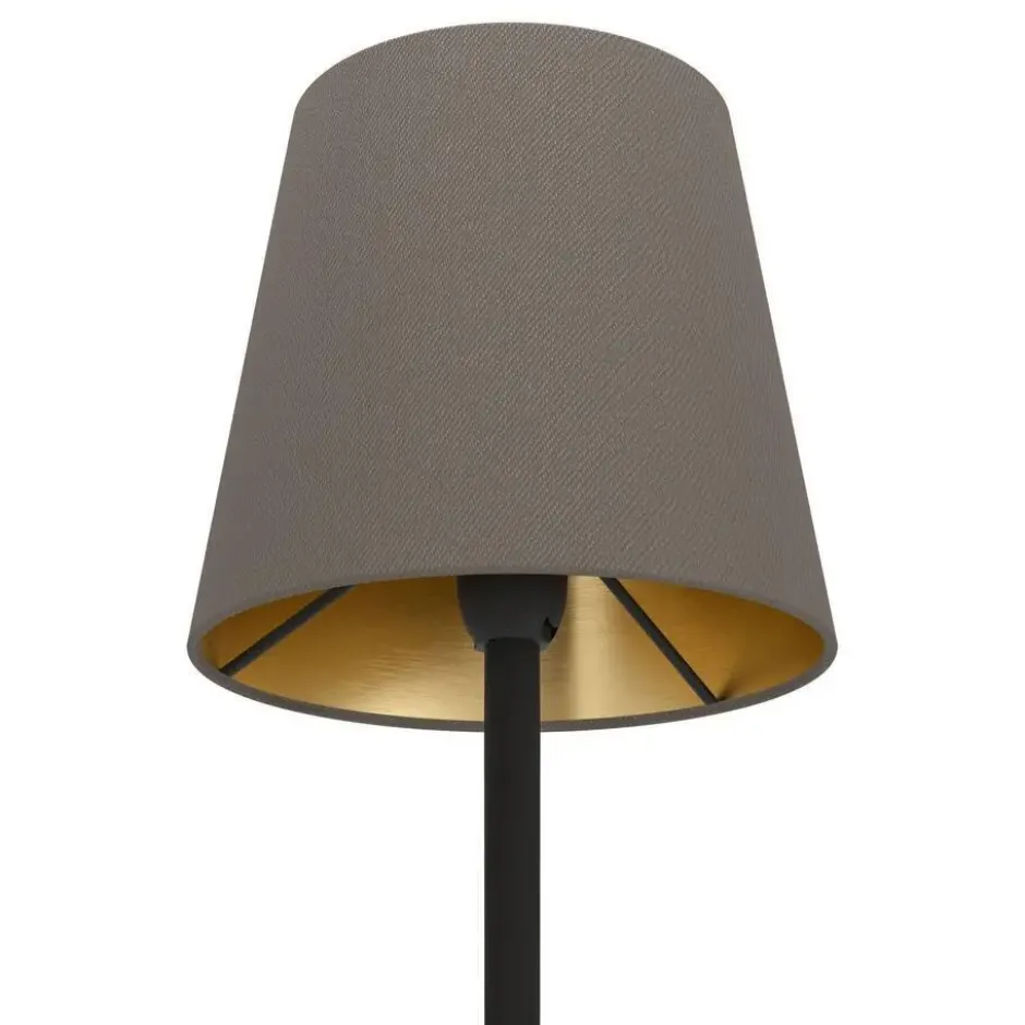EGLO Fiorana Vloerlamp - E14 - Hoogte 140,5 cm - Zwart/Cappucino/Goud