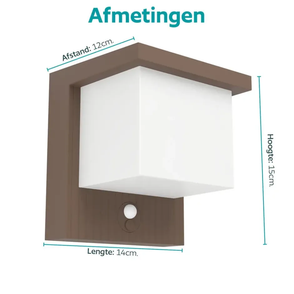 EGLO Frigento Wandlamp buiten - LED - Roestbruin