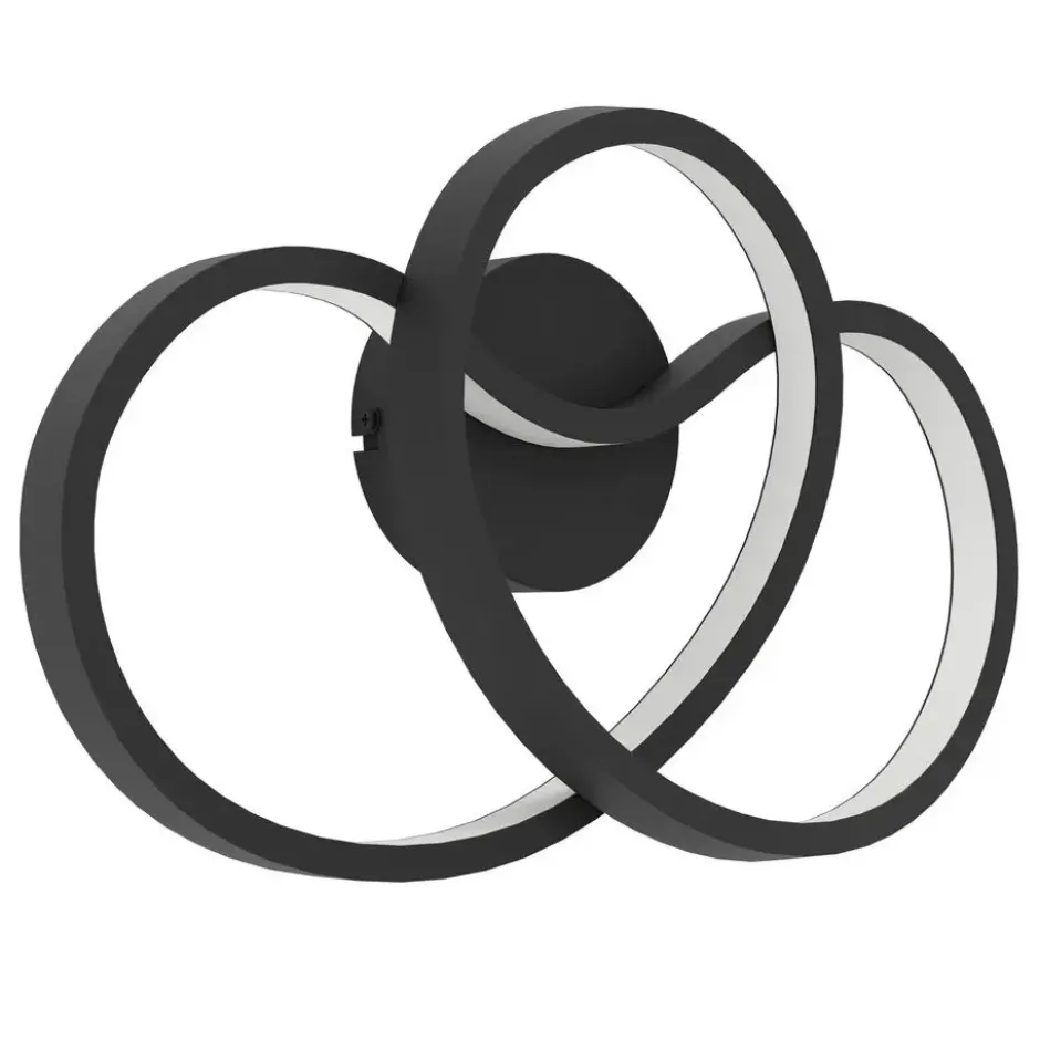 EGLO Gianella Wandlamp - LED - Aluminium/Kunststof - Zwart/Wit