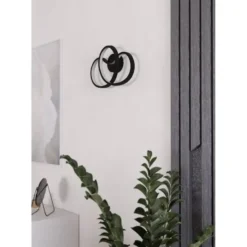 EGLO Gianella Wandlamp - LED - Aluminium/Kunststof - Zwart/Wit