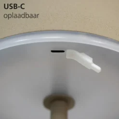 EGLO Mannera-L Staande lamp - USB-C - H 140 cm - Zand