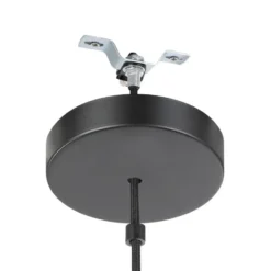 EGLO Marford Hanglamp - E27 - Ø 50 cm - Zwart/Natuur/Raffia