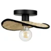 EGLO Marywell Wandlamp - E27 - Hout - Zwart/Bruin
