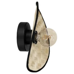 EGLO Marywell Wandlamp - E27 - Hout - Zwart/Bruin
