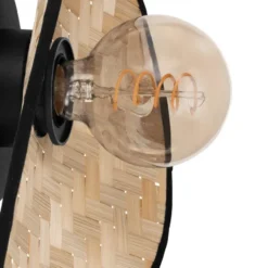 EGLO Marywell Wandlamp - E27 - Hout - Zwart/Bruin