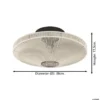 EGLO Midsumer Plafondlamp - E27 - Ø 38 cm - Zwart/Crème - Textiel
