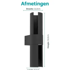 EGLO Montelauro Wandlamp buiten - LED - Zwart