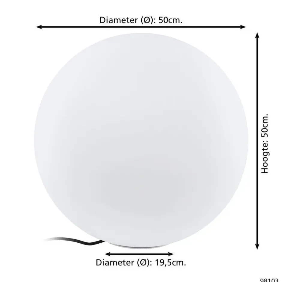 EGLO Monterolo Vloerlamp - E27 - Ø 48 cm - Wit