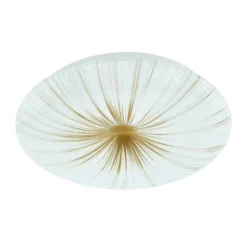 EGLO Nieves 1 Plafonnière - LED - Kunststof - Wit/Goud