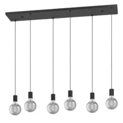 EGLO Nogalte hanglamp - E27 - 130 cm - Rechthoek - Zwart