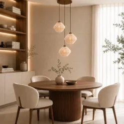 EGLO Orimini Hanglamp - E27 - Ø 48 cm - Crème/Brons - Textiel