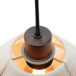 EGLO Orimini Hanglamp - E27 - Ø 48 cm - Crème/Brons - Textiel