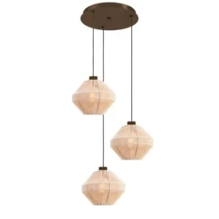 EGLO Orimini Hanglamp - E27 - Ø 48 cm - Crème/Brons - Textiel