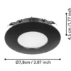EGLO Pineda Inbouwlamp - LED - Ø 16.5 cm - Zwart