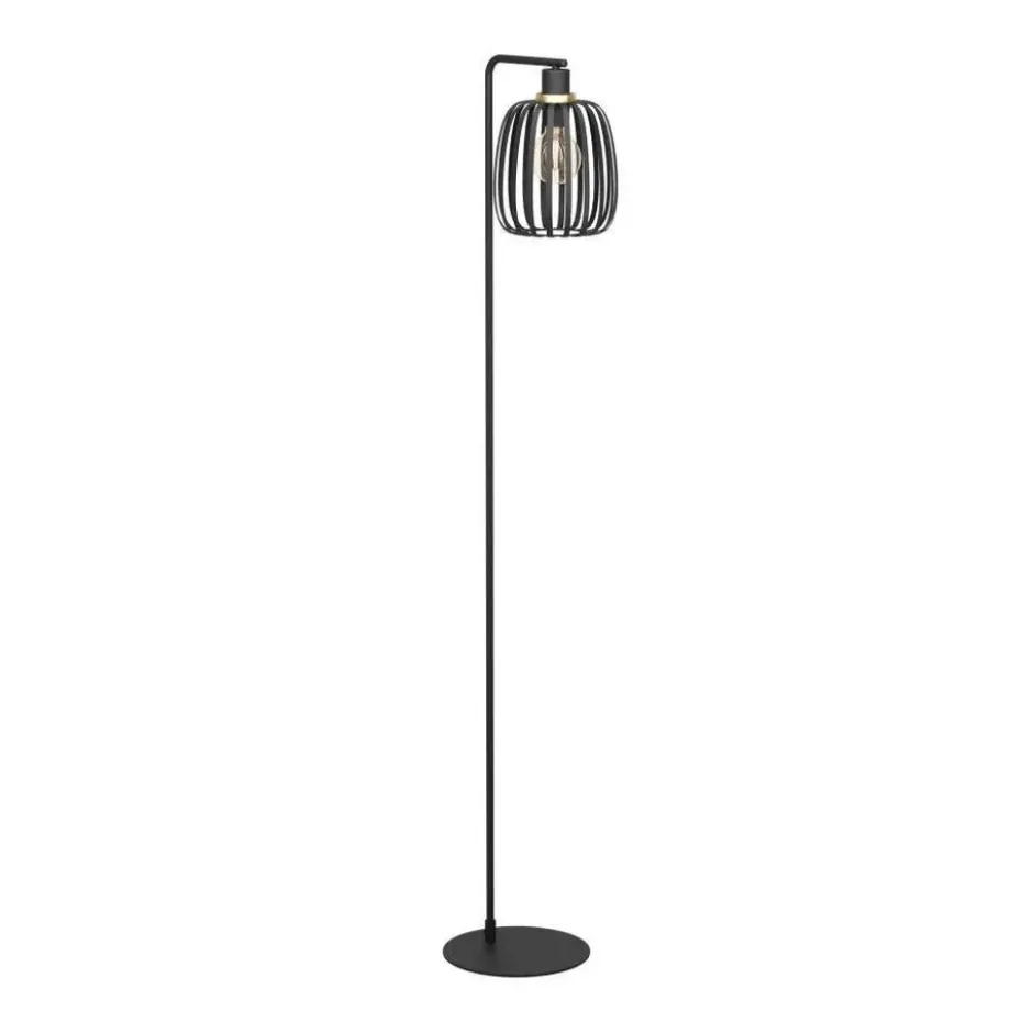 EGLO Pocicas Vloerlamp - E27 - 151 cm - Zwart/Goud