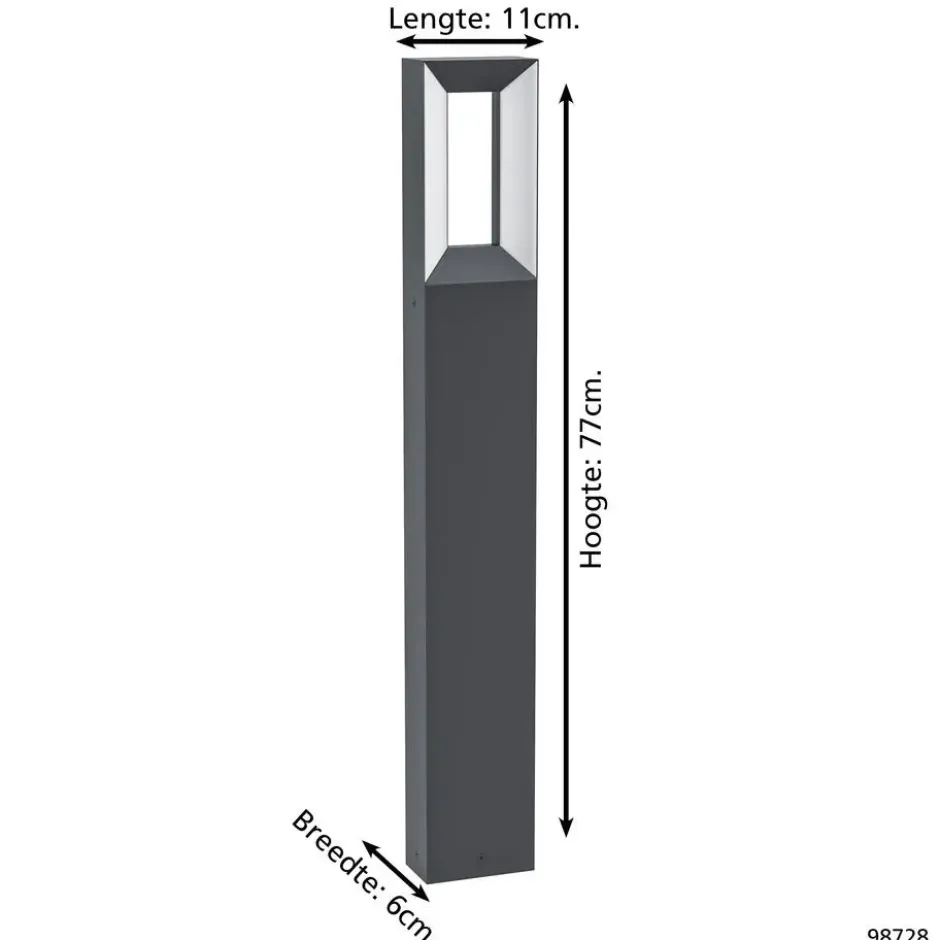 EGLO Riforano Vloerlamp - LED - 11 cm - Zwart