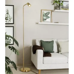 EGLO Rigomagno Vloerlamp - GU10 - H 151 cm - Staal - Goud