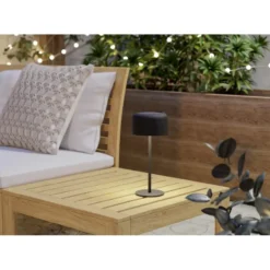 EGLO Roccanova Tafellamp - Solar - 30 cm - Zwart - Oplaadbaar