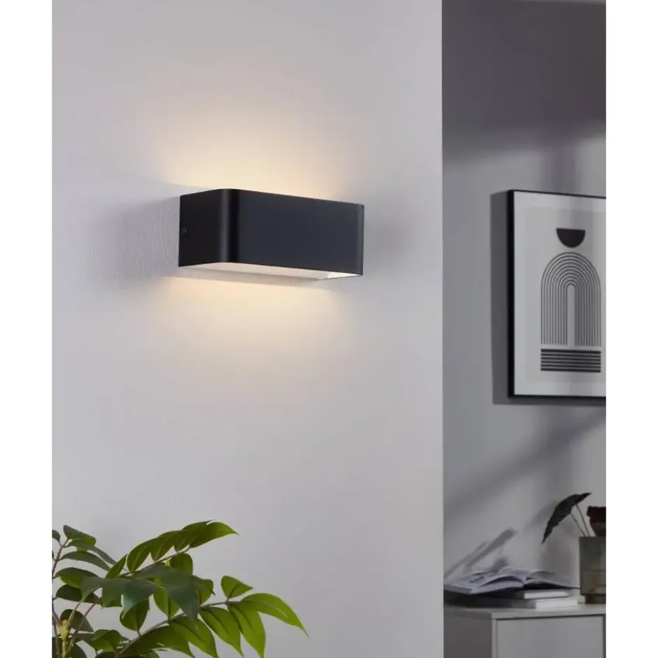 EGLO Sania 4 Wandlamp - LED - 20 cm - Zwart/Wit