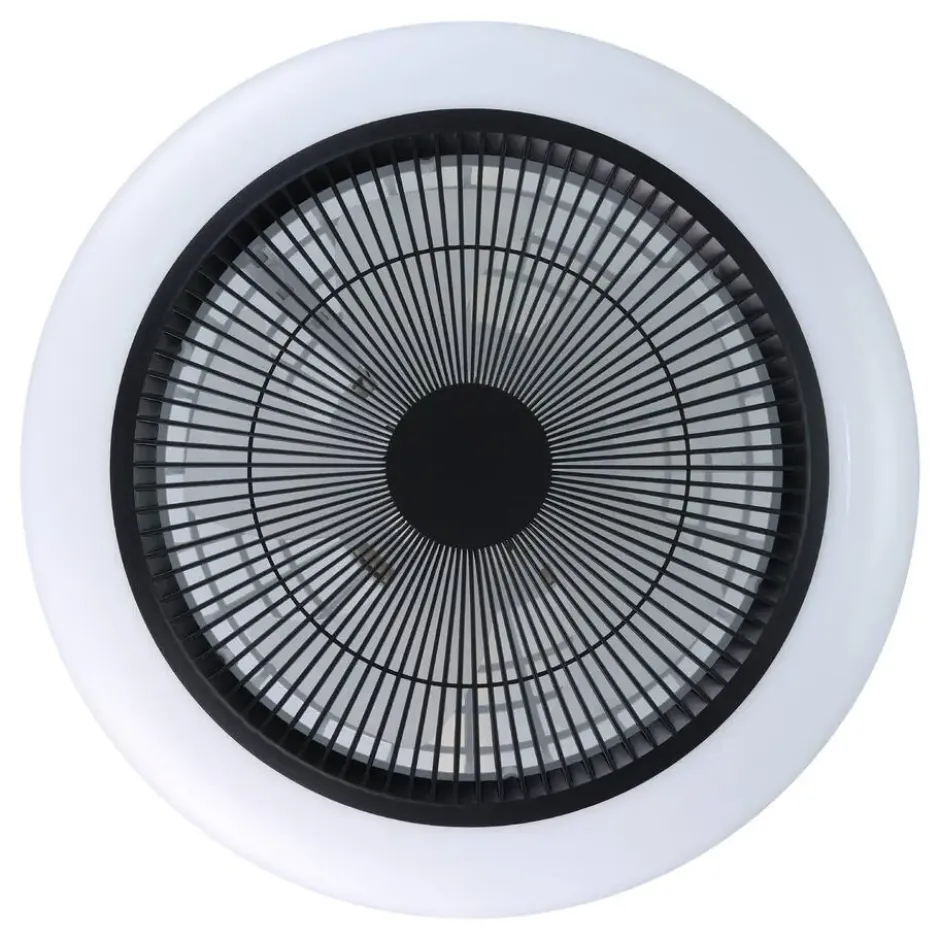 EGLO Sayulita 1 Plafondlamp met ventilator - 46 cm - Zwart/Wit - 3 Standen