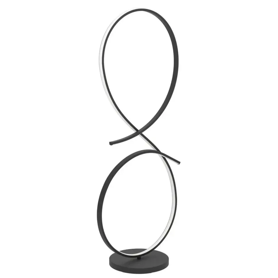 EGLO Serpins Vloerlamp - LED - 107 cm - Zwart/Wit