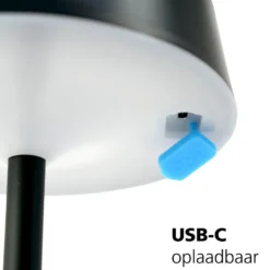 EGLO Simeri Tafellamp Buiten - Solar - 31 cm - Zwart - Oplaadbaar