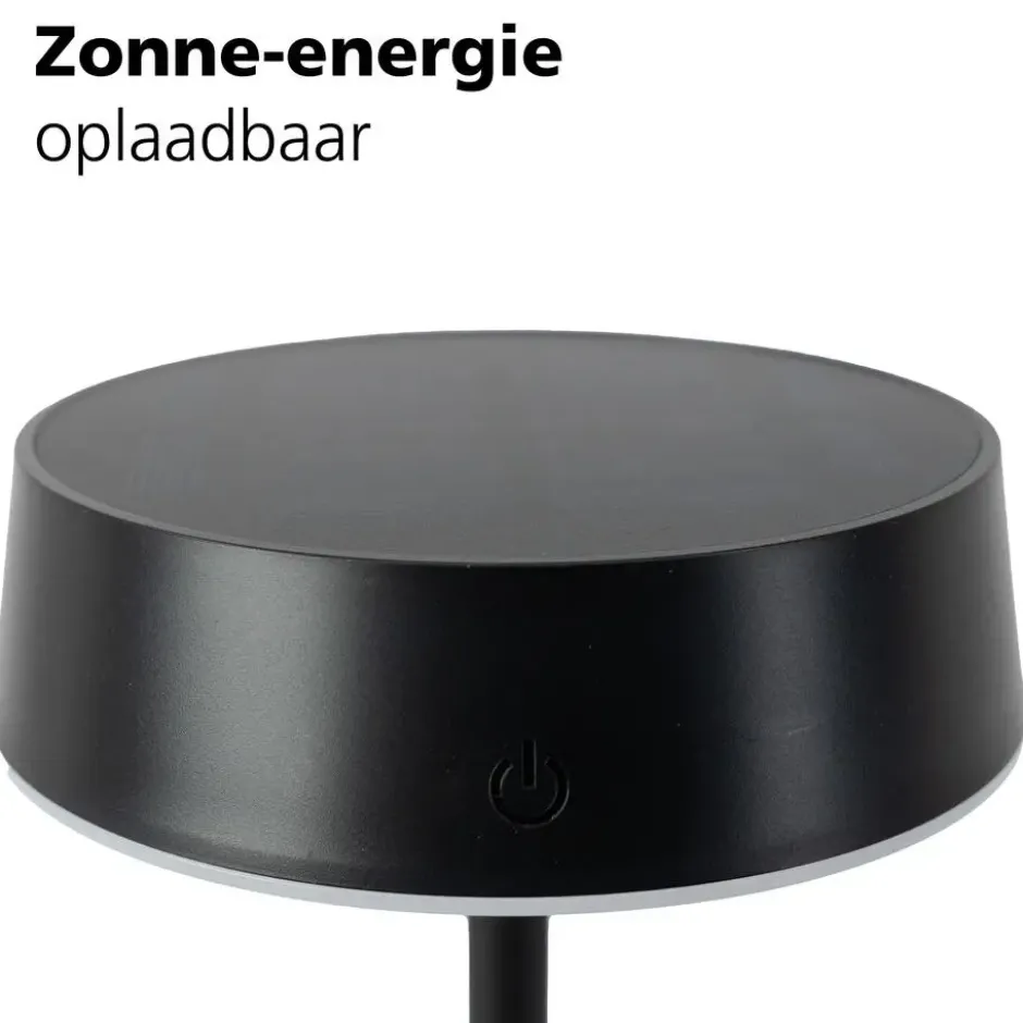 EGLO Simeri Tafellamp Buiten - Solar - 31 cm - Zwart - Oplaadbaar