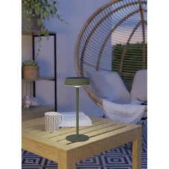 EGLO Simeri Tafellamp Buiten - Solar - 31 cm - Groen - Oplaadbaar