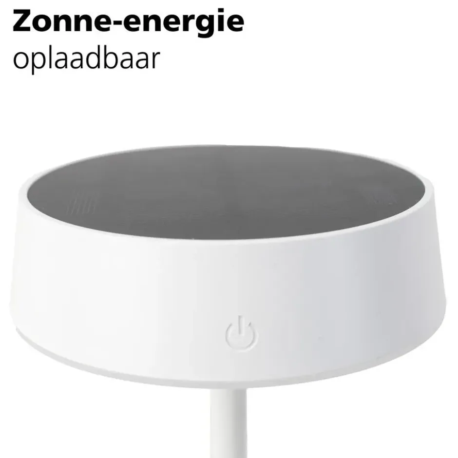 EGLO Simeri Tafellamp Buiten - Solar - 31 cm - Wit - Oplaadbaar