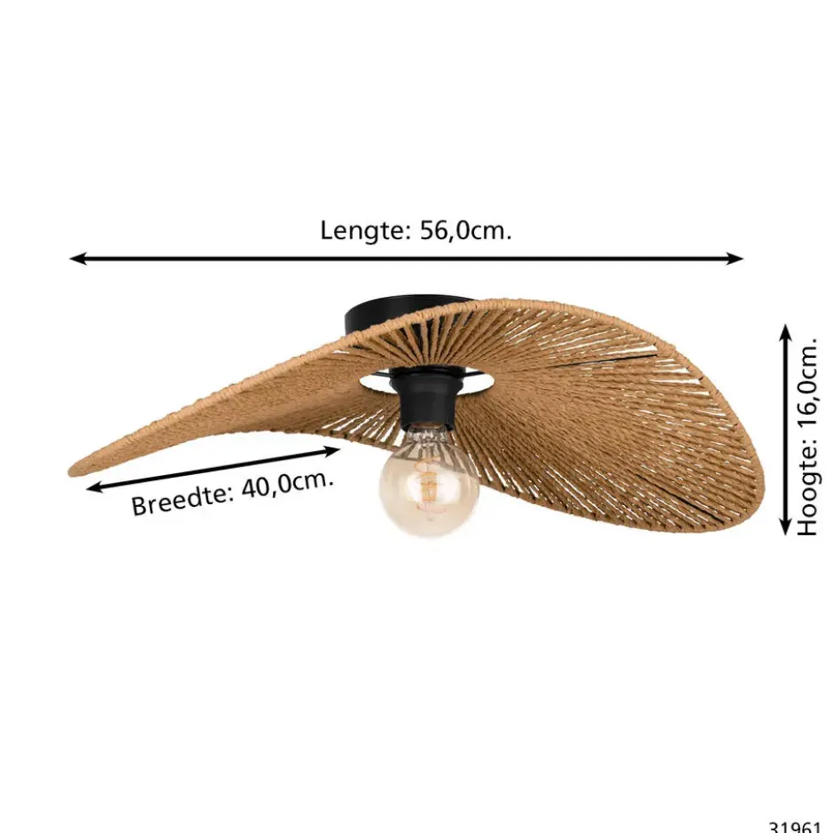 EGLO Siruela Plafondlamp - E27 - 56 cm - Papier - Natuur