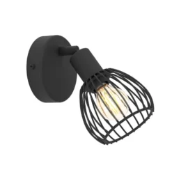 EGLO Sonnino Spot - E14 - 9,5 cm - Zwart
