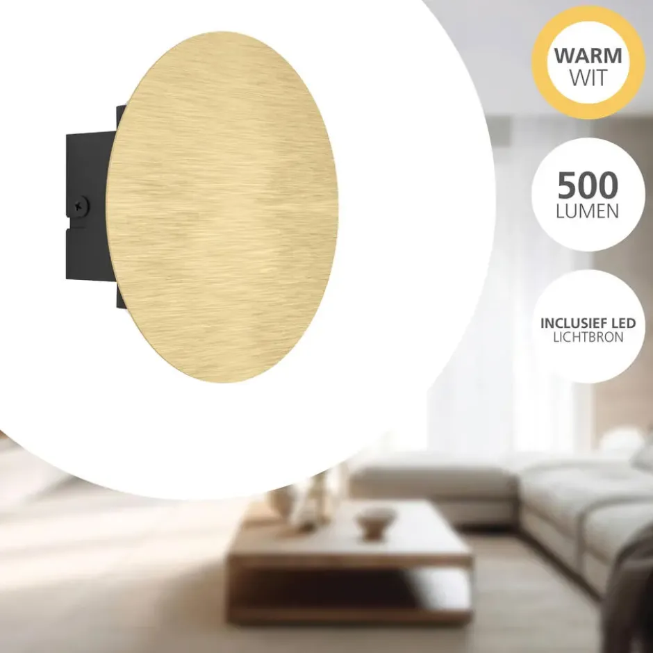 EGLO Talamello Wandlamp - LED - Aluminium - Goud