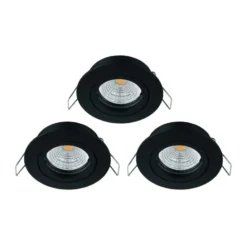 EGLOTedo1Inbouwspot-GU10-Ø8cm-Zwart