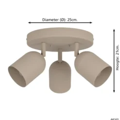 EGLO Tilston Spot - E14 - Ø 25 cm - Zandkleur - Kantelbaar