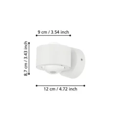 EGLO Treviolo Wandlamp - LED - 9 cm - Wit