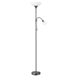 EGLO UP 2 Vloerlamp - E27 - 27.5 cm - Nikkelmat
