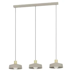 EGLO Valdiola Hanglamp - E27 - 93 cm - Beige/Goud - Staal