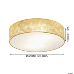 EGLO Viserbella Plafondlamp - E27 - Ø 38 cm - Champagne/Goud