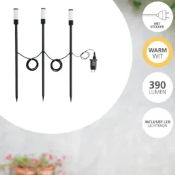 EGLO Zancaro Prikspot - LED - Zwart, Wit