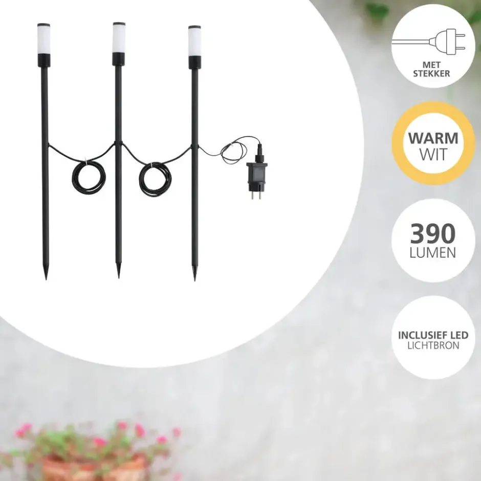 EGLO Zancaro Prikspot - LED - Zwart, Wit