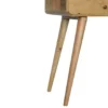 Eiken-achtige Gebogen Sidetable met Open Sleuf